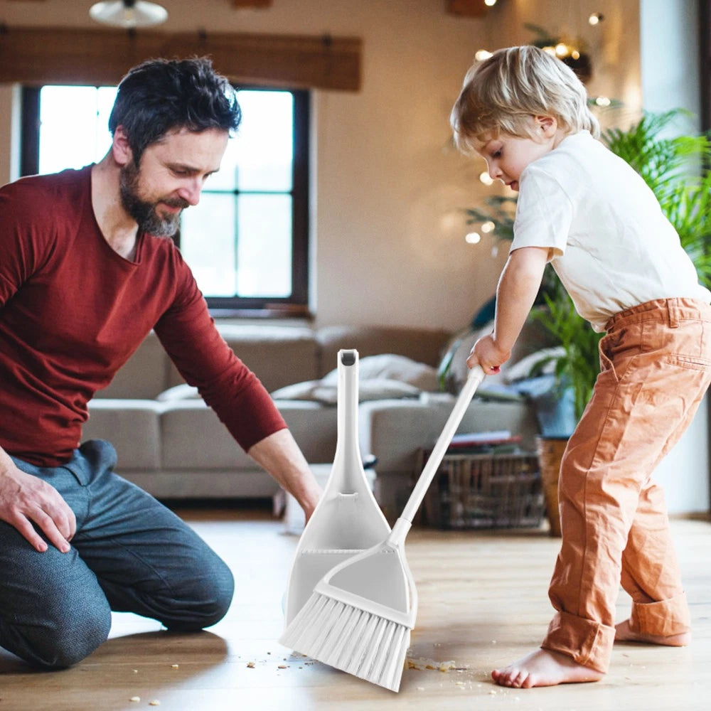 Mini Broom and Dustpan Combination Child Dad Miniature Small Cleaning Brushes