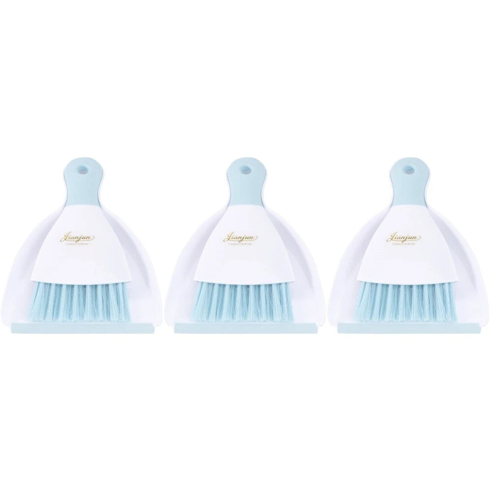 3 Pieces Convenient Small Dustpan Set Cleaning Broom Household Supplies
