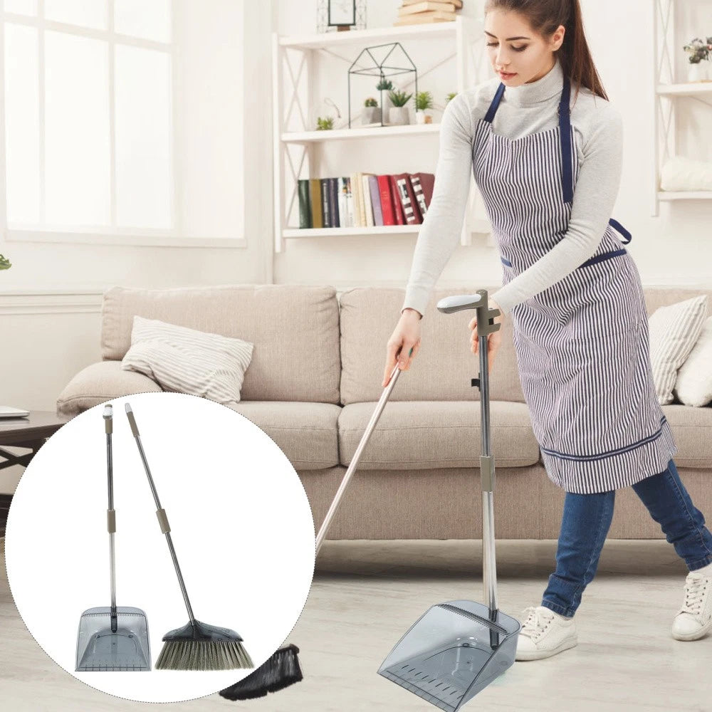 Soft Broom Sweeping Travel Office Dust Pan and Brush Dustpan Kit