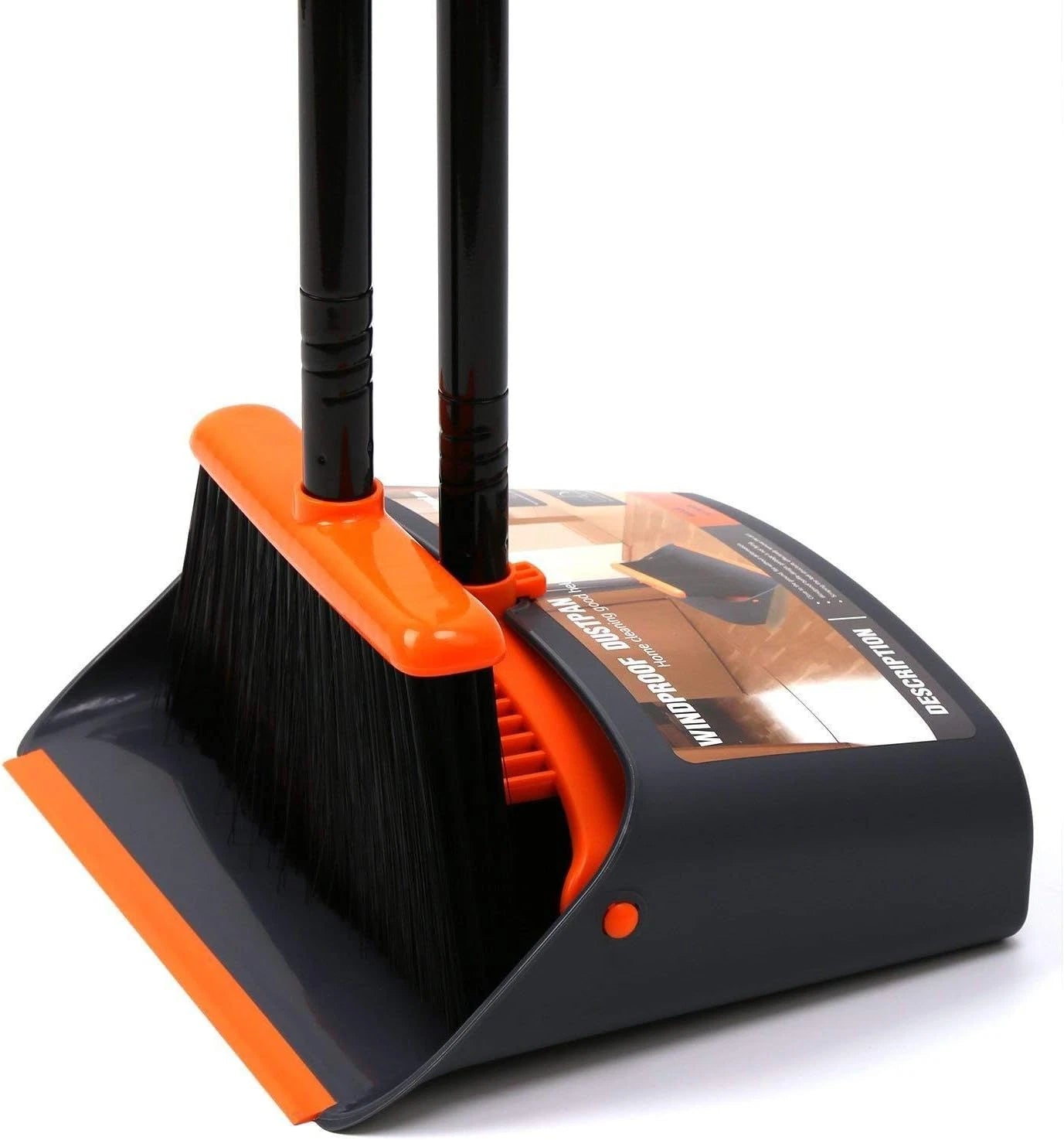 Broom and Dustpan Set for Home,Upright Broom and Dustpan Combo Sweep Set,,,,,,