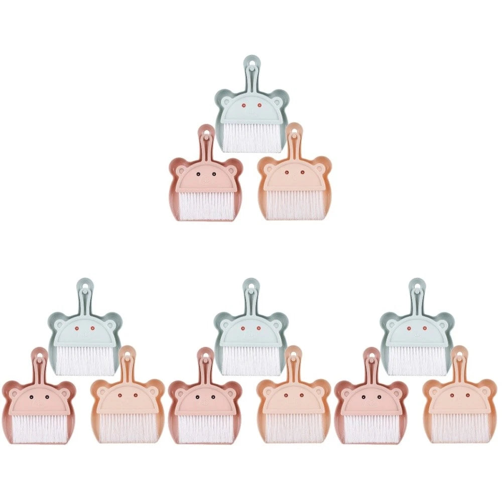 3 Sets Cartoon Broom Dustpan Portable Mini Dustpan Indoor Broom-