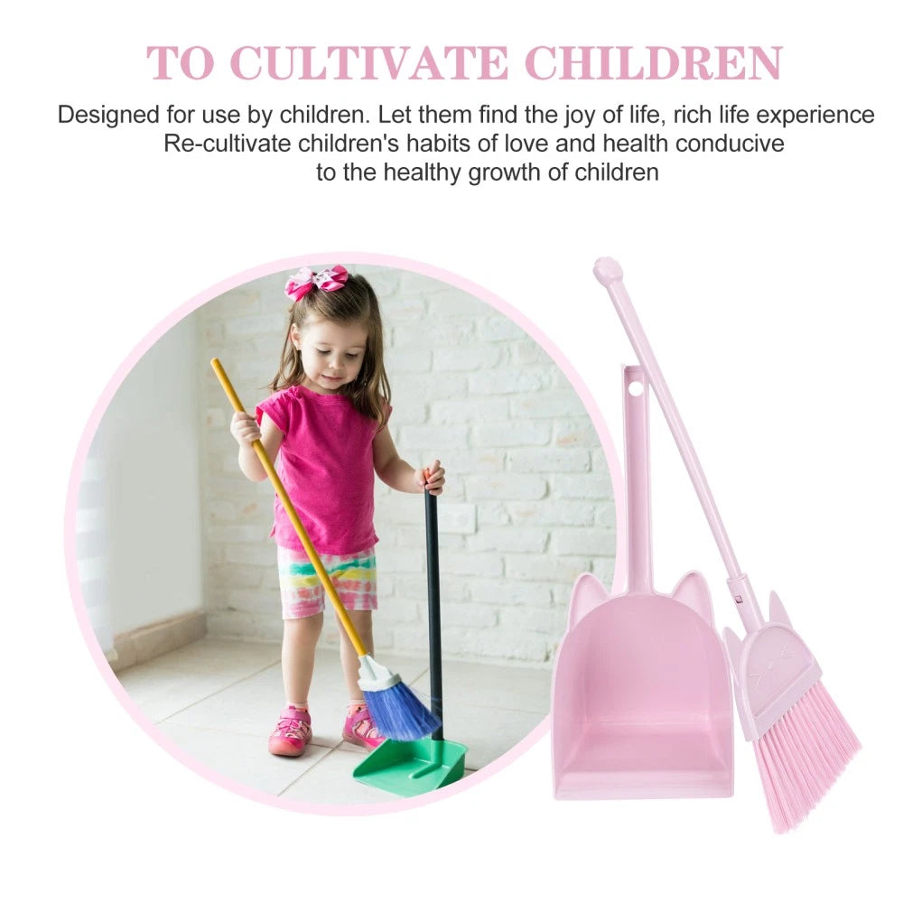 1 set of Kids Broom and Dustpan Kids Broom Dustpan Mini Dustpan and Broom