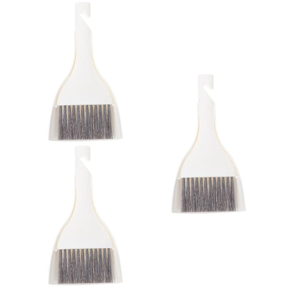 3 Sets Mini Dustpan Broom Desktop Small Cleaner Brush for Cleaning Sweeping