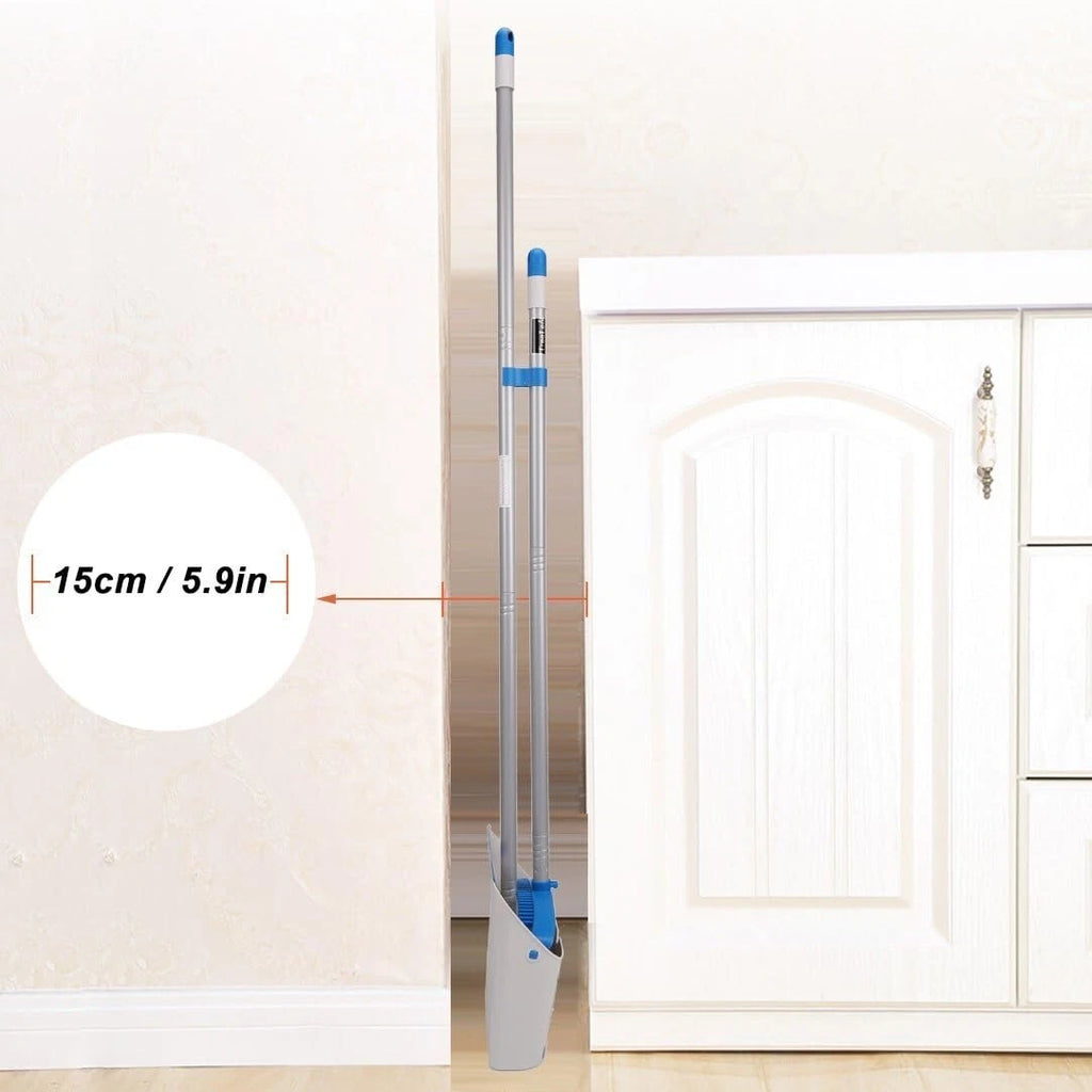 Durable Long Handle Broom with Dustpan Combo - Ideal for Indoor & Outdoor Use
