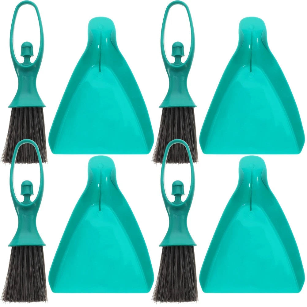 4 Sets Mini Broom Dustpan Cleaning Supplies for Housekeeping Desktop