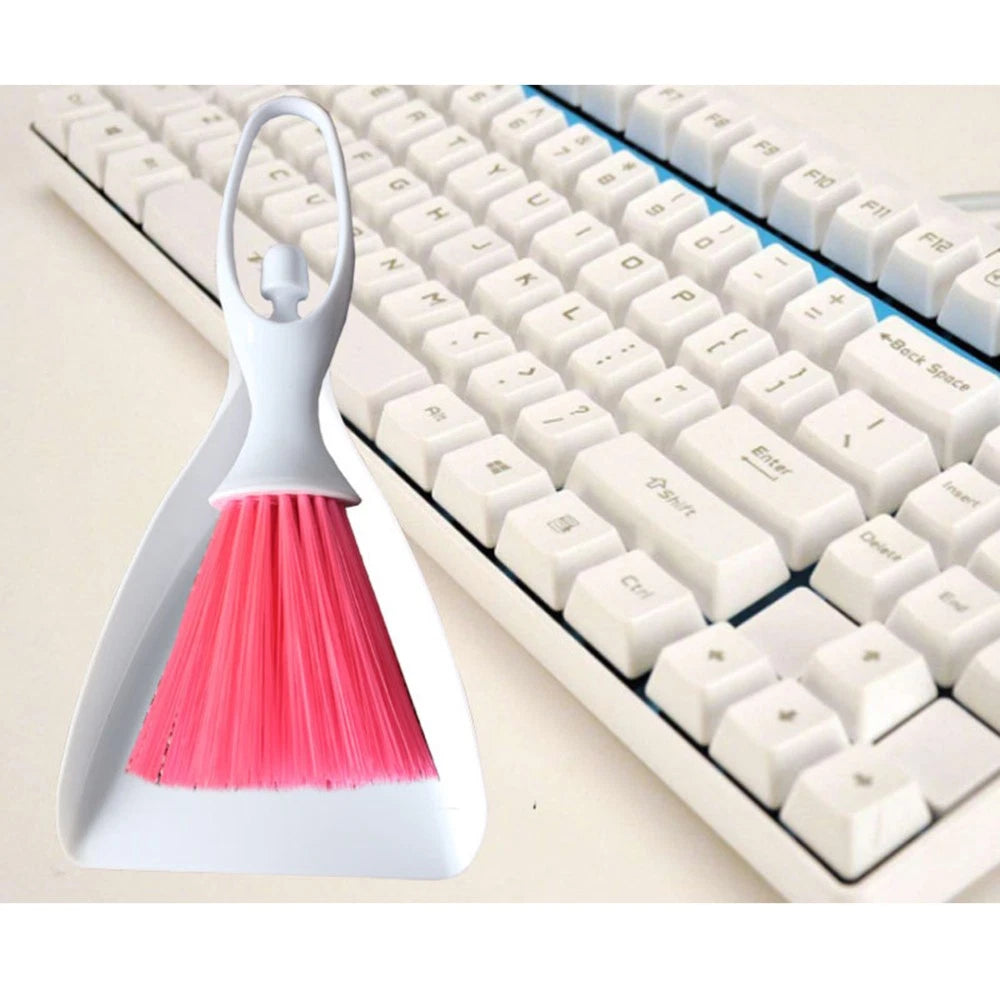 2 Sets Desktop Broom Portable Dustpan Brush Cleaner Household Supplies