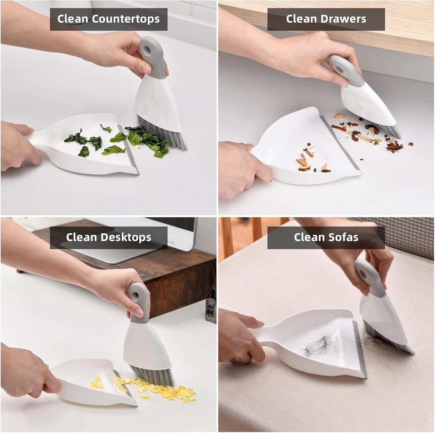 Mini Hand Broom and Dustpan Set, Small Dustpan and Brush Set