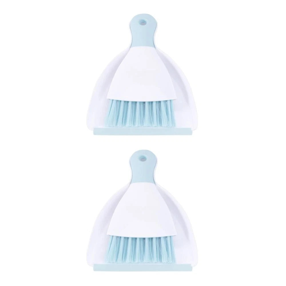 Set of 2 Convenient Small Dustpan Cleaning Broom Desktop Cleaner