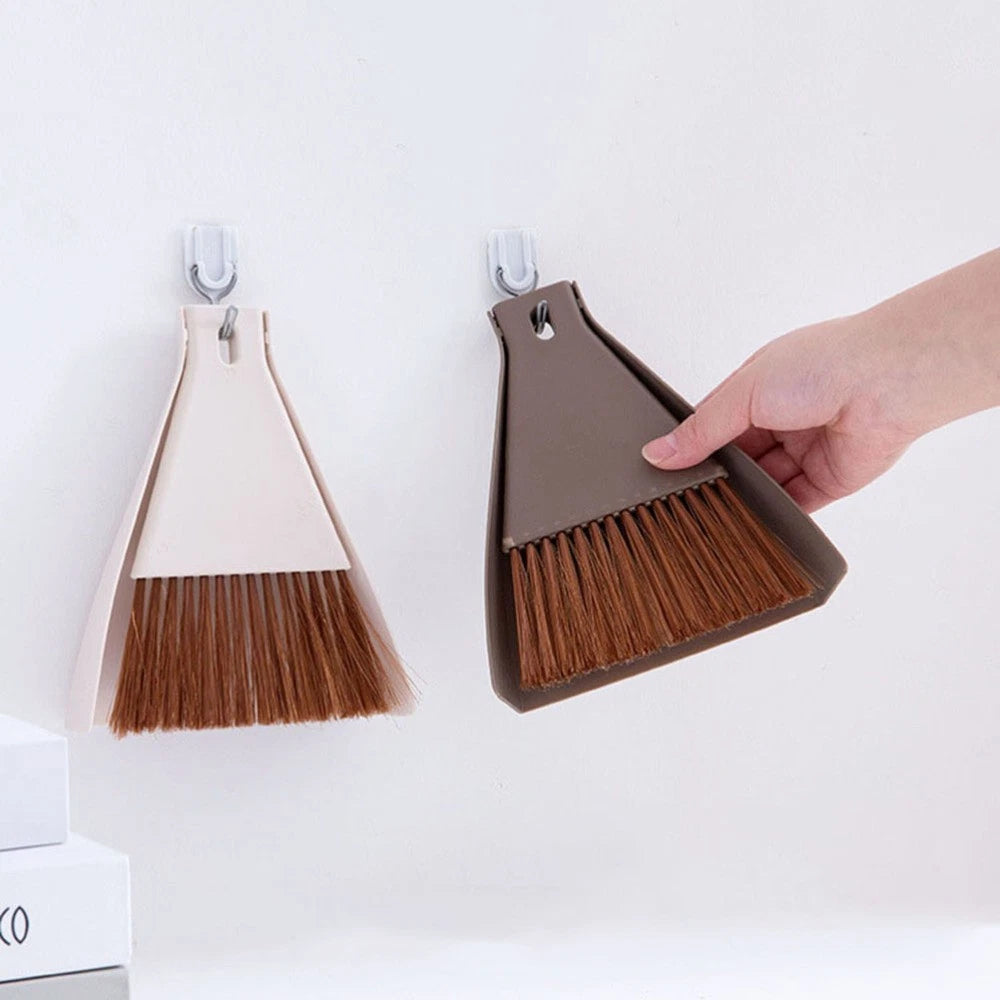 2 Set Preschool Education Broom Small Dustpan Travel Whisk for Car Cleaning