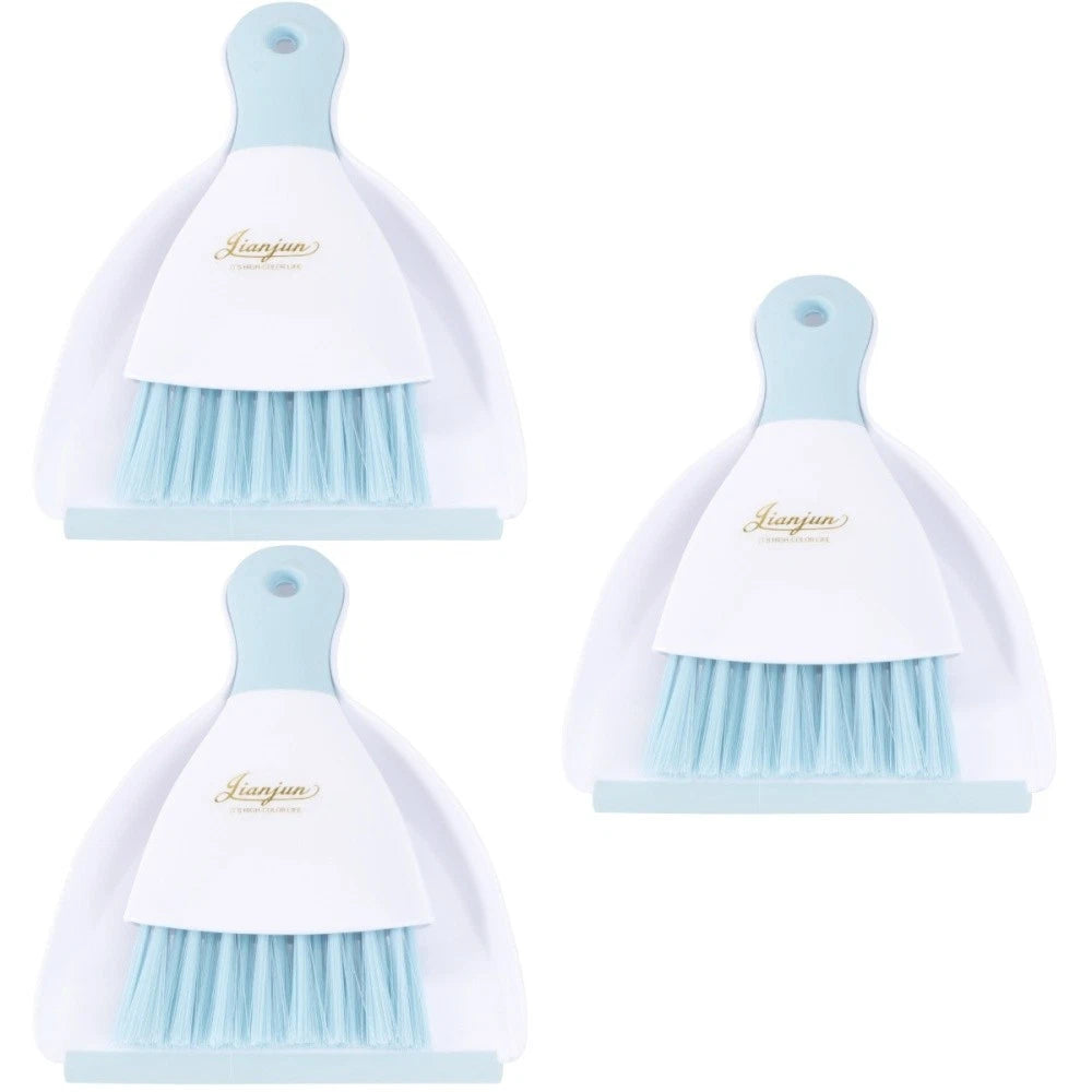3 Pieces Convenient Small Dustpan Set Cleaning Broom Household Supplies