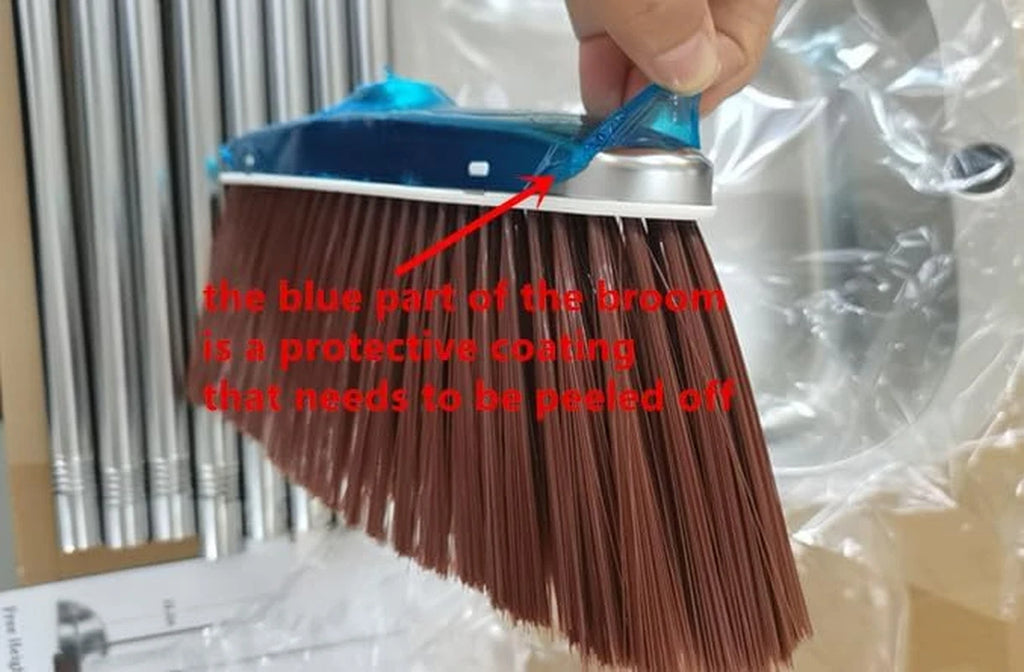 Broom and Dustpan Set for Home, 56" Kitchen Broom with Dustpan Combo Set, Heavy