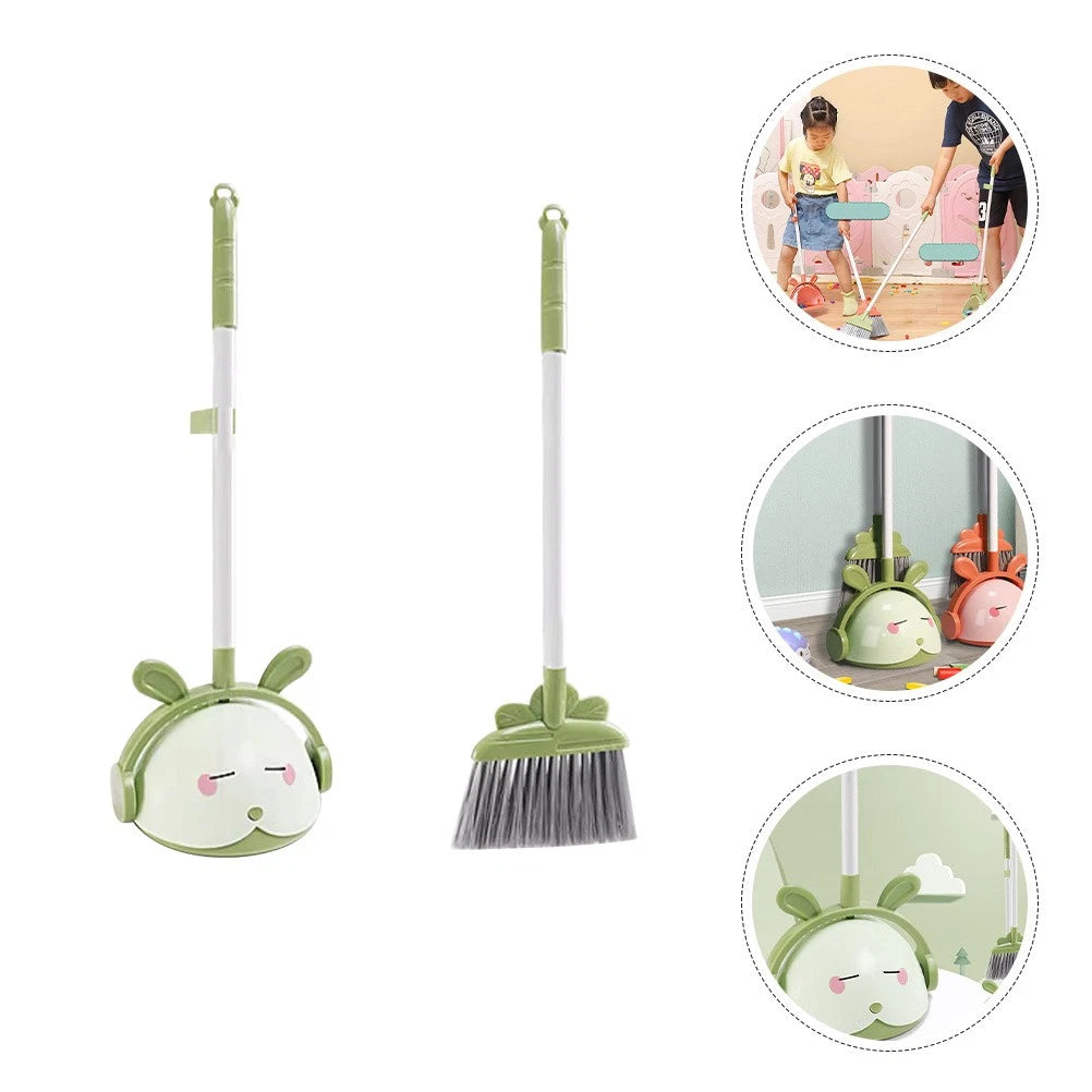 Children's Broom Set Cleaning Kids Toddler Small Dustpan Plastic