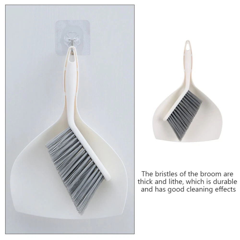 2 Sets Desktop Cleaning Kit Broom Dustpan Combination Supplies Mini