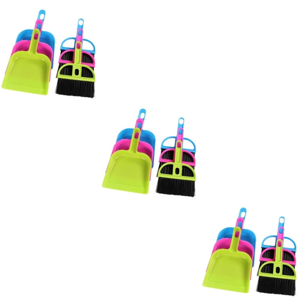 3 Pack Sweeping Brush and Dustpan Set Keyboard Cleaner Kit Cleaning