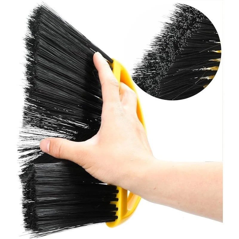 Broom & Dustpan Set Adjustable Handle Soft Bristles Indoor Floor Cleaning Tool
