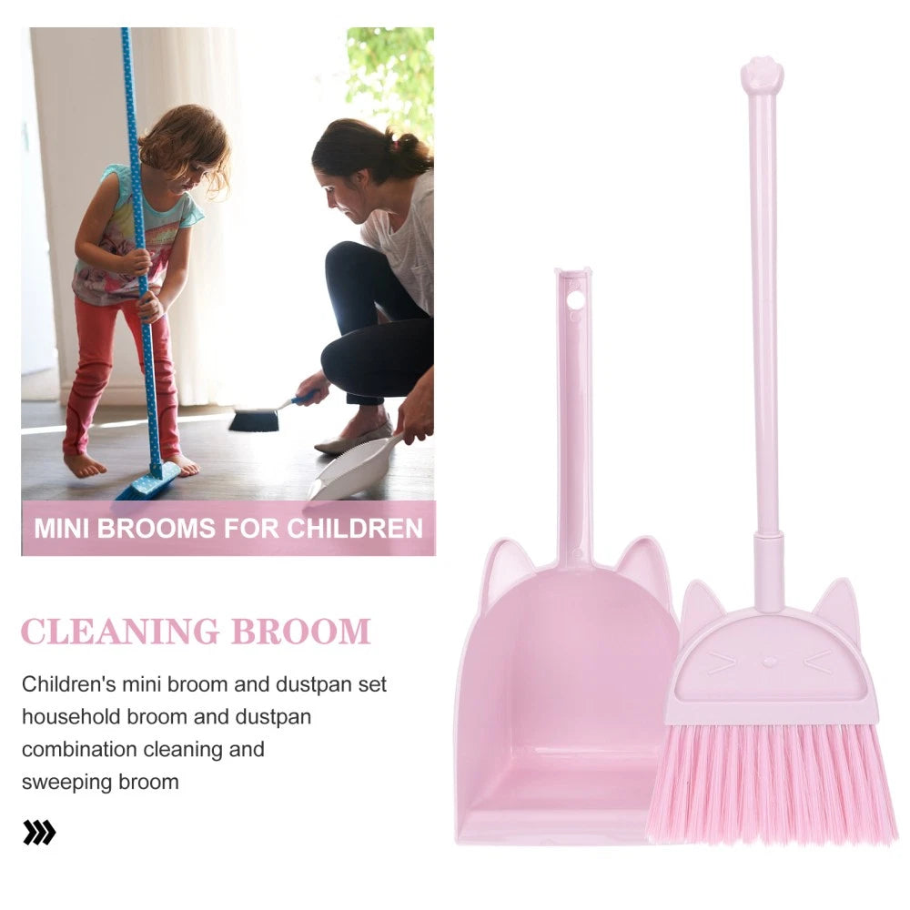 1 set of Kids Broom and Dustpan Kids Broom Dustpan Mini Dustpan and Broom