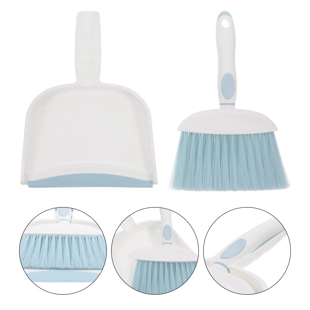 Dust Brush Set Pan and Brushes Mini Dustpan Duster Kit Broom Desk