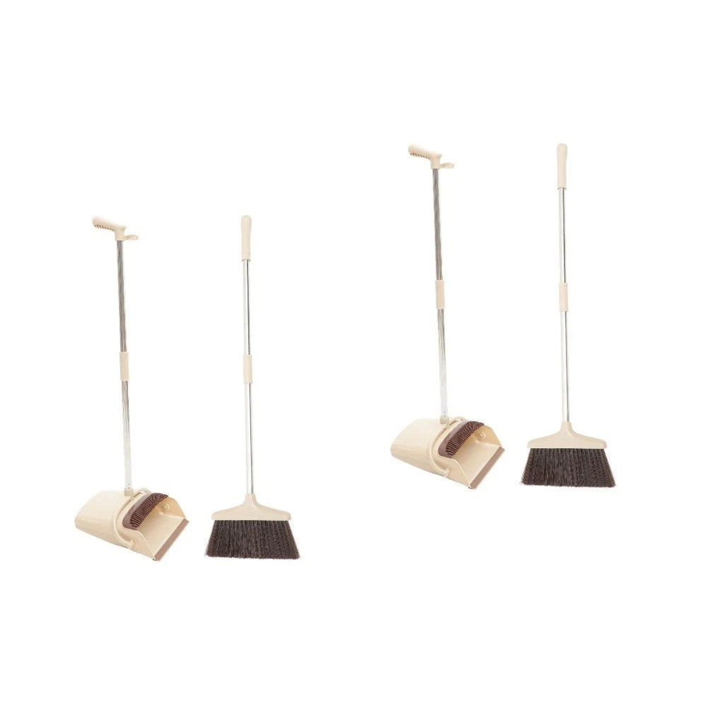 Broom Dustpan Set Office Small Brushes for Cleaning Stainless Steel
