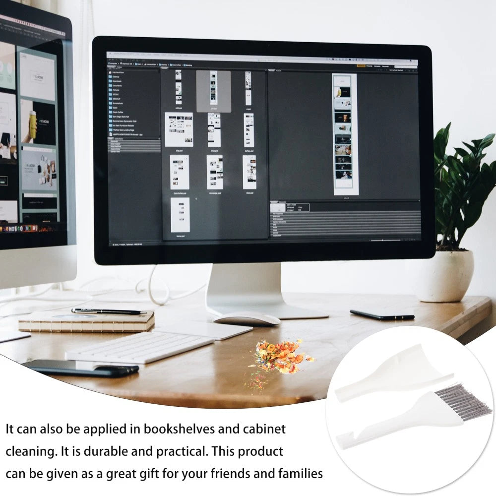 3 Sets Mini Dustpan Broom Table and Brush Small Hand for Cleaning