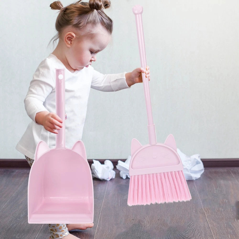 1 set of Kids Broom and Dustpan Kids Broom Dustpan Mini Dustpan and Broom