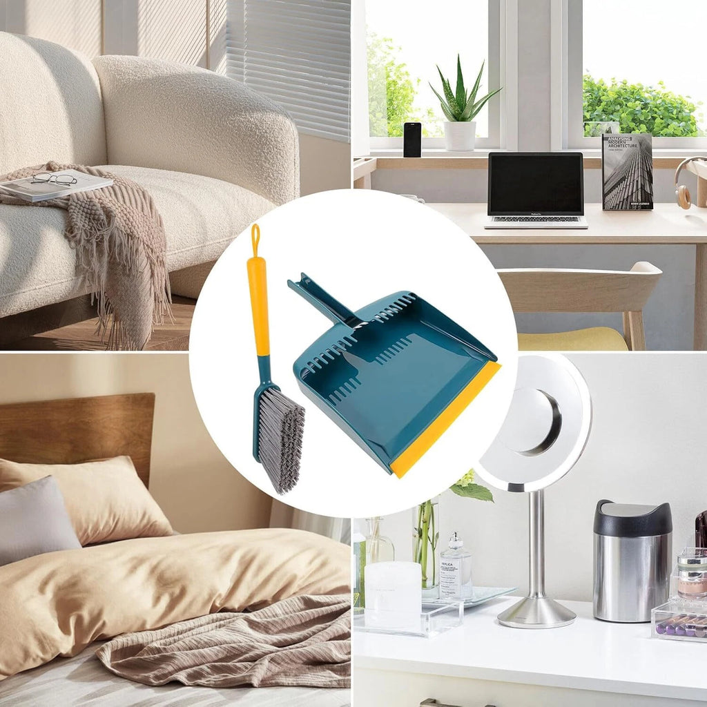 Hand Broom and Dustpan Set: Mini Set, Small Moss Green