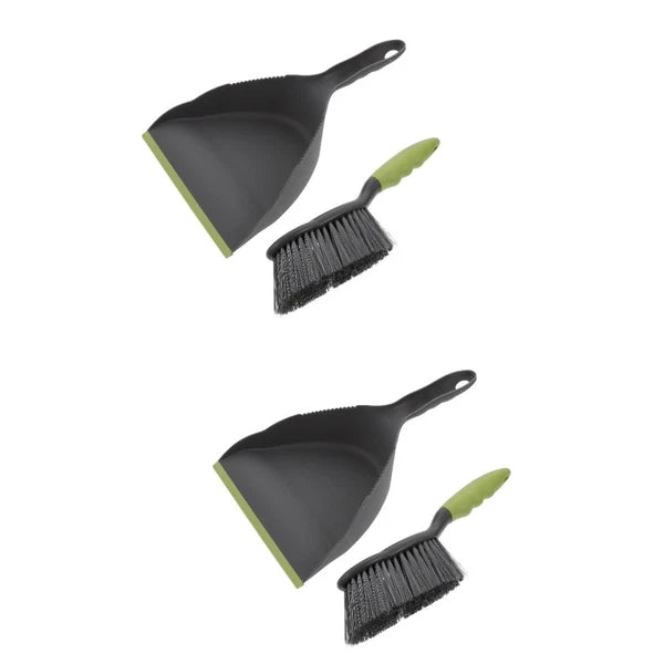 2 Sets of Household Mini Broom and Dustpan Desktop Practical Cleaning Tool
