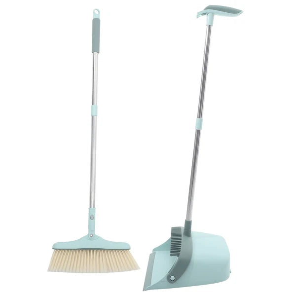 Broom Dustpan Set Sweeping Brush and House Cleaning Kit Office with Standing