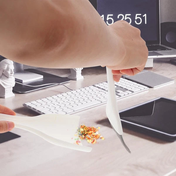 3 Sets Mini Dustpan Broom Desktop Small Cleaner Brush for Cleaning Sweeping