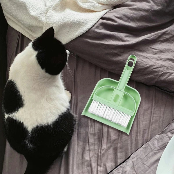 Small Broom Set Multi-function Dust Pan Hamster Cage Cleaning Tools