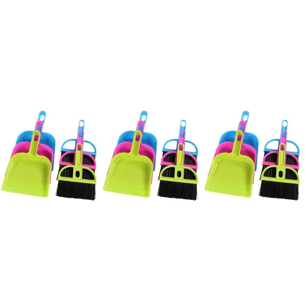 3 Pack Sweeping Brush and Dustpan Set Keyboard Cleaner Kit Cleaning