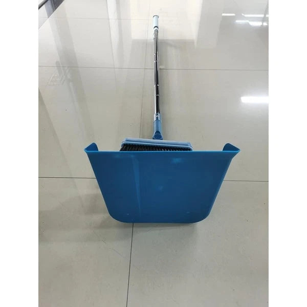Dustpan & Brush Set Swivel Broom Extended Handle Indoor Cleaner Compact Storage