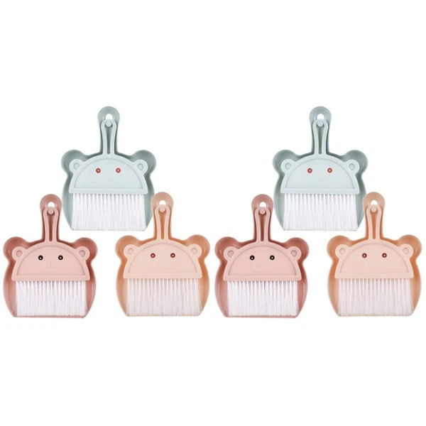 3 Sets Cartoon Broom Dustpan Portable Mini Dustpan Indoor Broom-