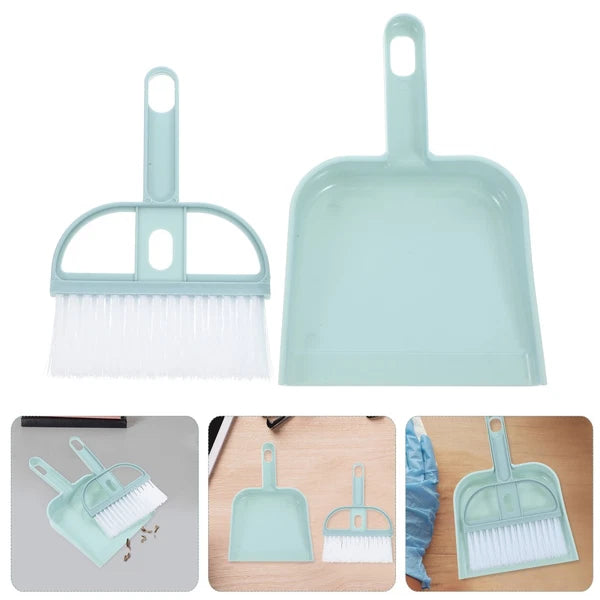 Mini Broom Dustpan Set Desktop Small Cleaning Supplies Keyboard Duster