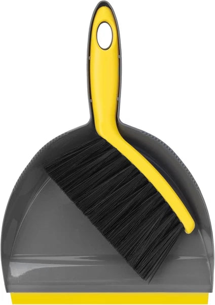 Dustpan and Broom Set Small,Mini Handheld Dust pan with Cleaning Brush Combo