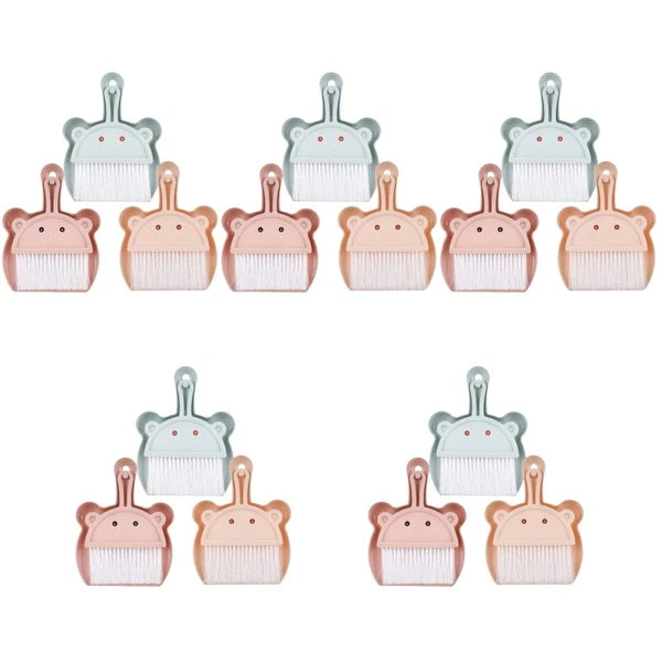 3 Sets Cartoon Broom Dustpan Portable Mini Dustpan Indoor Broom-