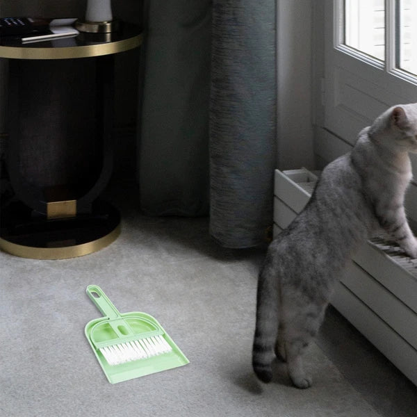 Small Broom Set Multi-function Dust Pan Hamster Cage Cleaning Tools