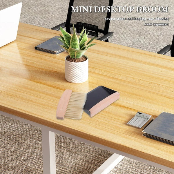 Mini Broom Dustpan Brush Pans Table and Set Desktop Cleaning Supplies