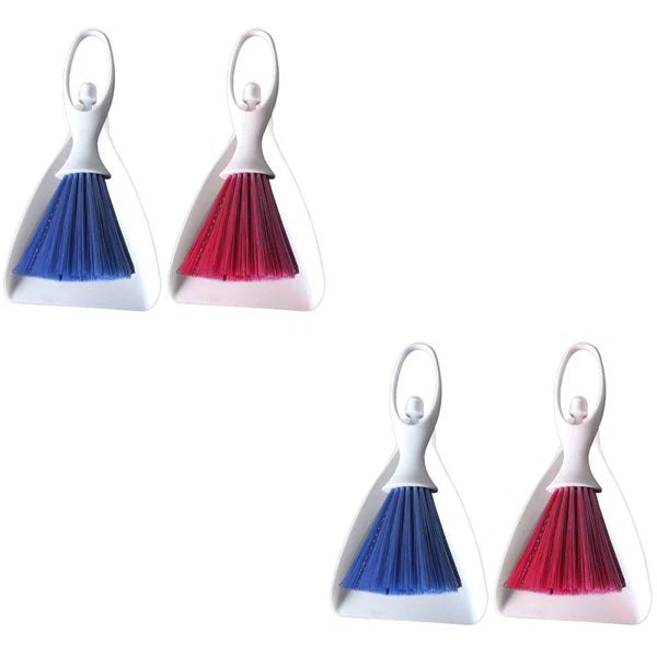 2 Pieces Desktop Broom Set Portable Dustpan Brush Cleaning Tools