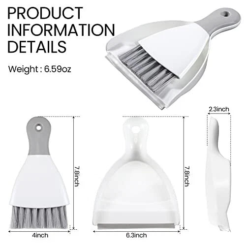 6 Pack Mini Hand Broom and Dustpan Set for Table Desk Computer Keyboard