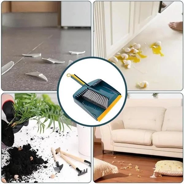 Hand Broom and Dustpan Set: Mini Set, Small Moss Green