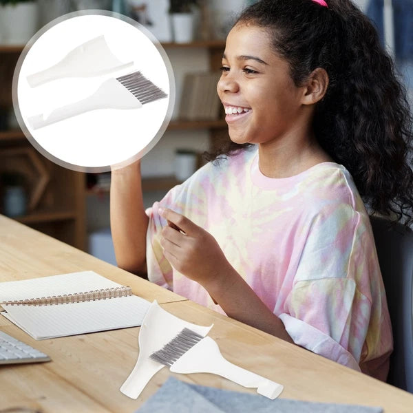 3 Sets Mini Dustpan Broom Desktop Small Cleaner Brush for Cleaning Sweeping