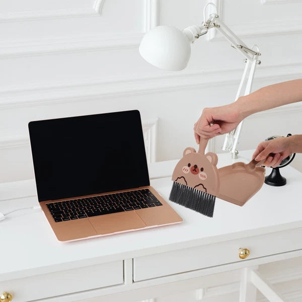 Desktop Cleaning Brush Set Handheld Small Broom with Dustpan Multifunctional