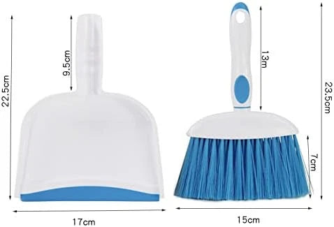 Broom Dustpan Brush Small Dust pan : and Set 1pcs, Blue