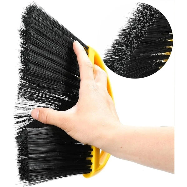 Broom & Dustpan Set Adjustable Handle Soft Bristles Indoor Floor Cleaning Tool