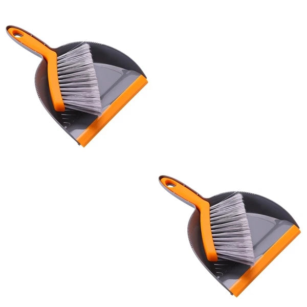 Set of 2 Mini Broom Dust Pan and Brush Sets Desktop Small Dustpan