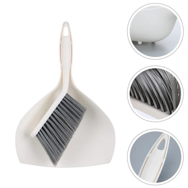 1 Set of Household Mini Broom Cleaning Dustpan Desktop Pet Cleaning Accessory