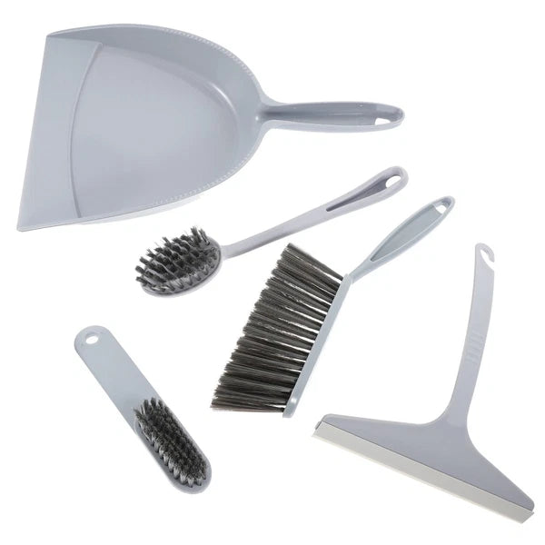 5pcs Household Mini Broom Dustpan Set Small Desktop Glass Cleaning Tools-