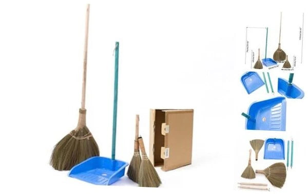 Broom and Dustpan Set for Home, Set of 3 Brooms - Broomstick for House, Combo 3