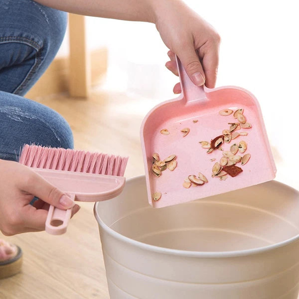 Mini Broom Dustpan Set Desktop Small Cleaning Supplies Keyboard Duster