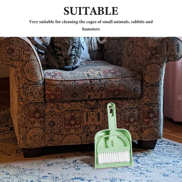 Small Broom Set Multi-function Dust Pan Hamster Cage Cleaning Tools